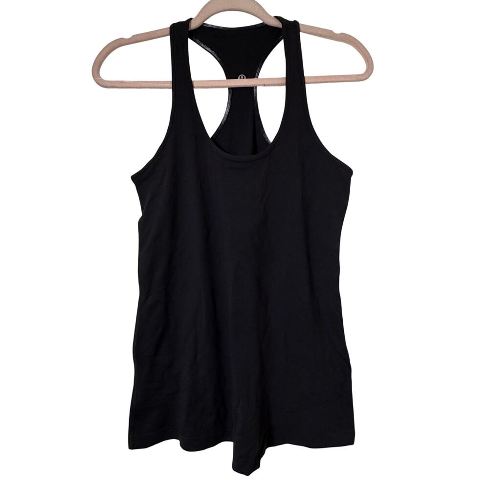 Sz 6  Lululemon Cool Racerback tank top black athleisure running pilates yoga